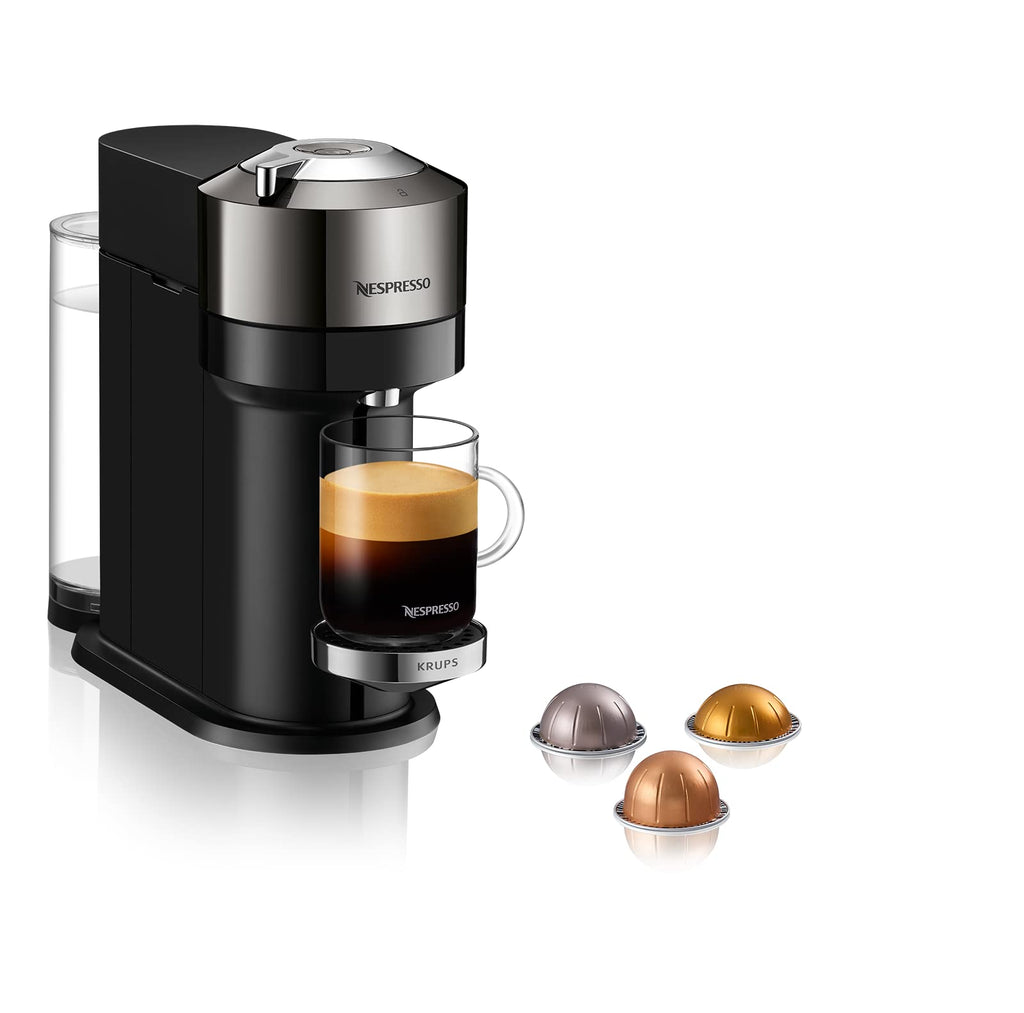 Vertuo Next machine à café Cafetière à dosette 1,1 L, XN910C10, Noir, Gris