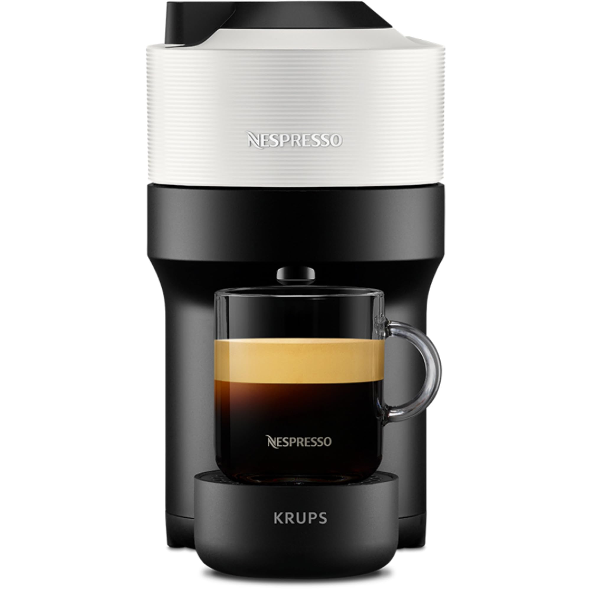 VERTUO Pop Cafetière à capsules, machine à expresso, 4 tailles tasses, technologie Centrifusion, Blanc, XN9201