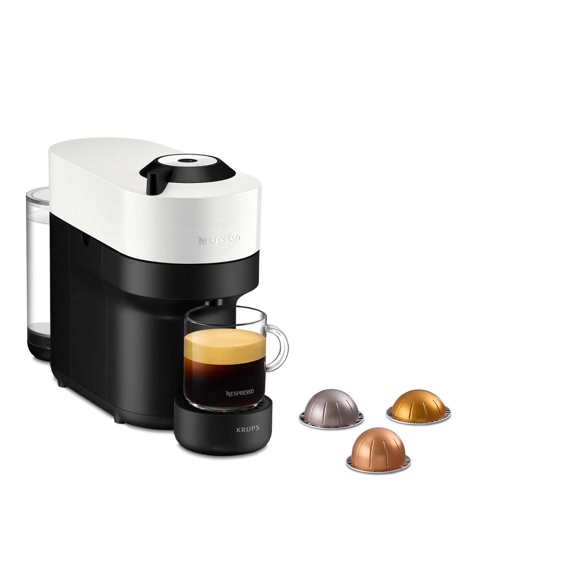 Machine à Café Vertuo POP Blanche, Capsules café Vertuo seulement, Technologie Centrifusion, YY4889FD, Blanche