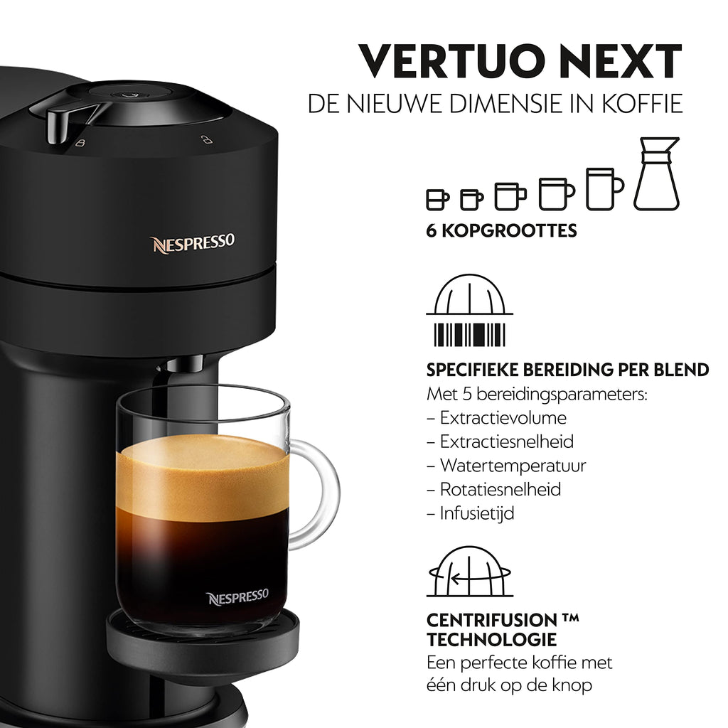 Vertuo Next machine à café Semi-automatique Cafetière à dosette 1,1 L, XN910810