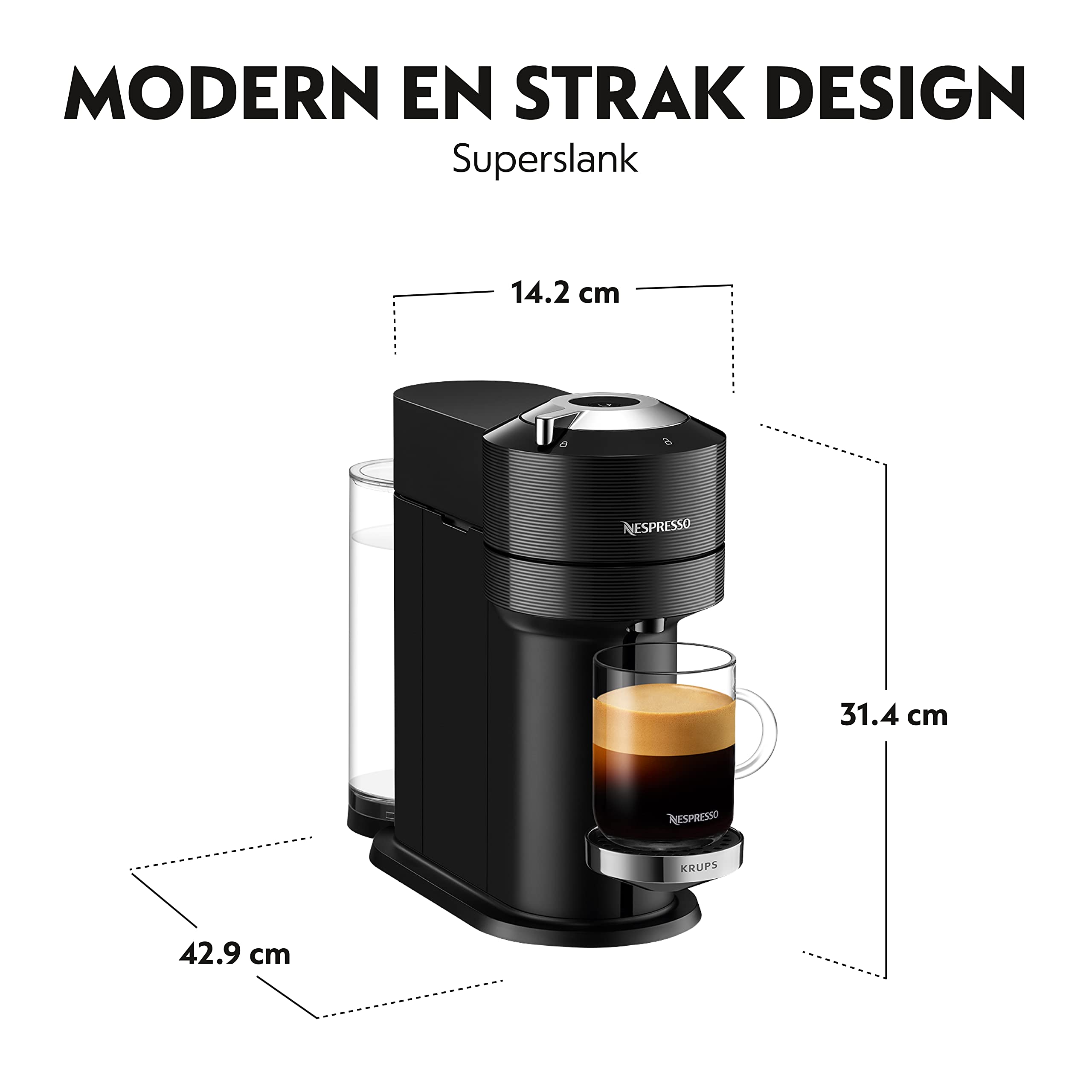 Vertuo Next machine à café Semi-automatique Cafetière à dosette 1,1 L, XN910810